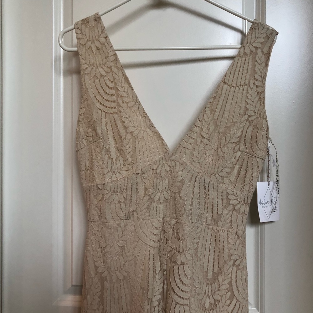 Boho beige jumpsuit